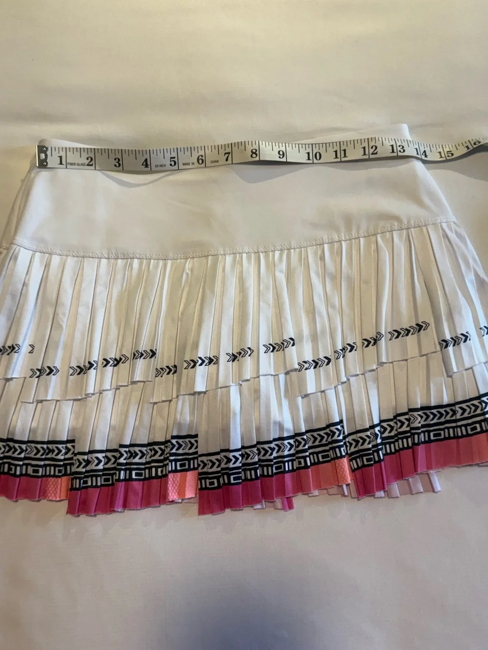 Lucky in Love Pleated White Skort with Pink Accent Size Small 4-6